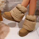 Winter New Warm Shoes Thick Sole Plush Warm Down Sock Boots Women Casual Non-Slip Snow Boots Detachable Warm Women's Boots