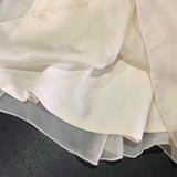 Elegant Sweet Fairy Dress Women Spring Summer Long Sleeve Midi Dress Korean Fashion Vintage Solid Color High Waist A Line Dress