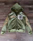 Pbong  Korean Fashion Simple Blue Double-Sided Oversized Zipper Hoodie Women Y2K New Harajuku Gothic Casual Joker Couple Street Wear