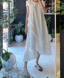 French Heavy Embroidery White Sleeveless Waistcoat Dress Women's Summer Haute Chic Chic Waist Look Slim Skirt
