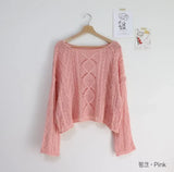 Long Sleeve Crochet Top Cable Knit Summer Beach Bikini Cover Up Crop Pullover Openwork Blouse Women Vacation Boho Outfit
