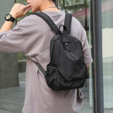 Pbong  Mini Men's Shoulder Bag for Women Fashion Small Black Backpack School Baras Designer Man Canvas Aesthetic Airplane Cabin