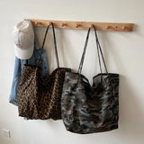 Pbong  Leopard Large Shoulder Shopper Bag for Women High Quality Lady Crossbody Tote Bags Korean Fashion Luxury Designer Female Handbag