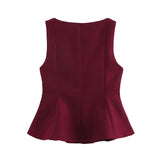 2025 Summer New Women Square Neck Crop T-shirt Casual Chic Sleeveless Slim White Black Crop Tank Tops Female Clothes