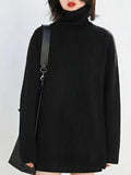 Turtleneck Pullovers Woman Cozy Knitted Sweater Oversized Long Sleeve Roll-neck Jumpers Autumn Winter Korean Fashion Outfit