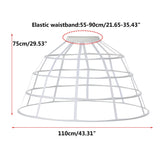 Pbong  Baroque Pannier Petticoat Women Victorian Bustle Hoops Ruffled Cages Skirt Cosplay Lolita Underskirt Crinoline