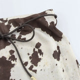 Animal Pattern Printed Midi Skirt Women Summer Fashion Belt  A-Line Long Skirt Vintage High Waist Female Chic Lady Skirts 2025