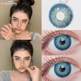 1 Pair New Colored Contact Lenses for Eyes Red Contacts Lenses Yearly Natural Fashion Blue Eyes Contacts Korean Lenses