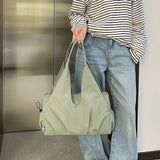 Pbong  Women Canvas Shoulder Tote Bag Handbags for Woman New in Japanese Korean Large University Student Shopper Bags Luxury Original