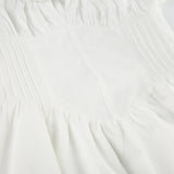 White Lace Trim Tie-Up A-Line Dress