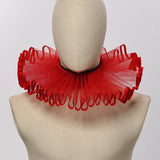 Pbong  Vintage Style Ruffled Collar Neck Ruff Medieval Victorian Style Clown Collar Cosplay