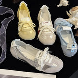 Pbong  Women Shoes Sneakers Casual Flats Canvas Shoes Lace Up Summer Trend Dress Zapatos Mujer Breathable Shallow New Ladies Shoes