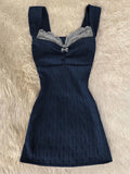Y2K Summer New Sexy Sweet Chicly Women Dress Blue Slim Simple Sleeveless Dresses Female Fashion Street Casual Basic Woman Dress