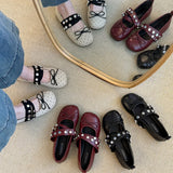 Bow Women's Mary Jane Shoes Flats Fashion Casual Shoes for Woman Elegant Lolita Sandals New Shallow Sport Dress Mujer Zapatillas