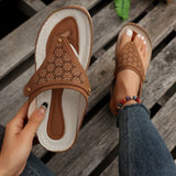 Pbong  Summer Women Wedge Sandals Open Toe Outdoor New Flip Flops Fashion Casual Designer Shoes Slip on Platform Sandals Slides