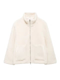 Winter Chic Girl Lamb Fleece Women's Short Jacket Zipper Long Sleeved Pocket Warm Coat Fashion High Street Female Outerwear