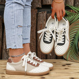 Plus Size Shoes for Women 36-42 Spring Autumn Women Lace Up Platform Wedge Non-slip Flats Zapatos De Mujer Sneakers Women