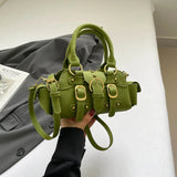 Small PU Leather Shoulder Bags for Women Luxury Designer Trend New Crossbody Bag Females Short Handle Handbags