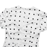 Pbong  Sexy V-neck Print Polka Dot Women Maxi Dress White Short Sleeve Lace Up Dress Summer Slim Elegant Party Evening Dress