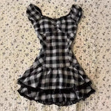 Pbong  Y2K Vintage Hot Fashion Dress Summer Aesthetic Lace Women's Classic Sundress Halter Sleeveless Slim Emo Harajuku Casual Frock