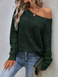 New solid color hollow round neck pullover knitted sweater