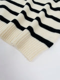 spring Korean long sleeve T-shirt women's stripes with loose round neck long sleeve stitching pure cotton knitted jacket
