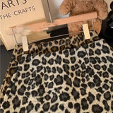 Pbong  Sexy Leopard Print Mini Skirts Women Vintage Temperament High Waisted Short Skirt Female Streetwear Y2K Club Hot Girl Skirts