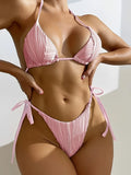 Halter String Two Piece Triangle Bikini Swimsuit Women Sexy Swimwear Female Bather Bathing Swimming Swim Suit Beachwear