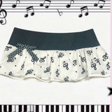 Pbong  2000s American Vintage Slim Skirts Summer Chic Y2k Japanese Kawaii Mini Skirts Korean Fashion Sweet Print Short Party Skirts