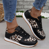 Pbong  Women's Jogging Sneakers Summer Casual Walking Trainers Trendy Leopard Print Fashion Comfortable Jogging Casual Tennis Shoes