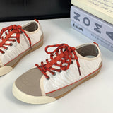 Pbong  Women Sneakers Flat Anti-slip Training Shoes Women Spring and Autumn Round-headed Fashionable Sneakers 