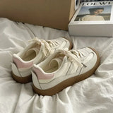 Pbong  Original Niche Retro De Training Shoes Women's New Breathable White Walking Sneakers Versatile Casual Board Trainers Footwear