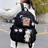 Pbong  Fashion Girls Backpack New Large Capacity Korean Style Women Backpacks Cute Student School Backpack Versatile Women's Bag