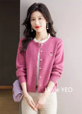 Autumn/Winter 2025 Korean Version Fashion Women's Knitting Cardigan Sweater Design Sense Versatile Femme Bottoming Tops