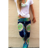 Pbong  Hot Sale Of The Season Summer Fashion Printed Casual Harem Pants Women's Straight Leg Long Trousers Cotton Polyester Comforta...