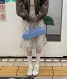 Plaid Skirt Vintage Women Elegant Sweet Korean Style Mid Skirt Y2k Harajuku fashion A-line summer Aesthetics Skirts