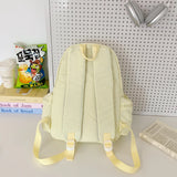 Pbong  Lightweight Lavvender Nylon Backpack For Women Cute Drawstring Daypack With Multiple Pockets Pastel Purple Soft Puff School Bag