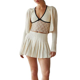 Sheer Crop Top 2000s Women Sexy See Through V Neck Sleeveless Floral Lace Tanks Slim Fit Vest y2k Aesthetic Clothing