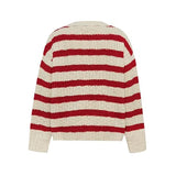 Striped Crew Neck Sweater Women Pullovers Long Sleeve Crewneck Knitted Jumper Ladies Fall Winter Casual Outfit