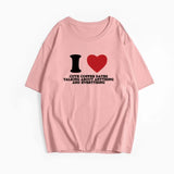 Letter Print Streetwear Summer T-shirts New Round Neck Cotton Short Sleeve Top Female Fashion Tee Shirt Woman Clothing