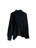 Women Black Gothic Long Sleeve Shirts and Blouse Elegant Y2k Vintage Korean Harajuku 2000s Fashion Shirt Top Clothes Autumn