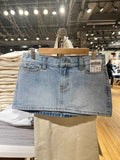 American Vintage Denim Mini Skirts Women Summer Fashion High Waist Straigth Short Faldas Casual Fashion Streetwear Cotton Skirt