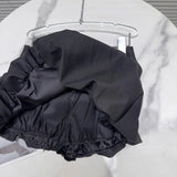 Pbong  Summer Bubble Mini Skirt for Women Korean Fashion High Waist Puffy Short Skirts Woman Patchwork Pleated Cute Balloon Skirt