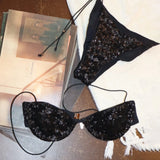 2025 Shiny Bikini Sexy Women Swimsuit Bandeau Biquini Push Up Swimwear Female Diamond Bathing Suits Floral Bodysuit Beachwear