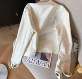 Fashion Sweet Slim Denim Jacket Women Korean Long Sleeve Striped Patchwork Short Coat Fall Winter Female Chic Outwear Tops