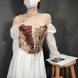 Elegant Lolita Corset Evening Party Retro Bustier Top Women Lingerie Sexy Slimming Bandage Underbust Corsets Streetwear Clothing