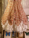 Pbong  Summer Japanese Sweet Flower Mini Dress Women Y2k Aesthetic Grunge Party Dress Harajuku Sleeveless Lace Vintage Chic Vestidos