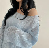 Long Sleeve Crochet Top Cable Knit Summer Beach Bikini Cover Up Crop Pullover Openwork Blouse Women Vacation Boho Outfit