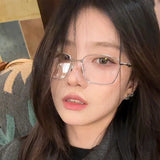 Vintage Rectangle Glasses Frame Women Metal Small Squre Shape Eyewear Clear Optical Eyeglasses Transparent Lens Spectacle Gafas