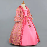 Victorian Children's Flower Dress Vintage Girls Renaissance Baroque Style Dresses